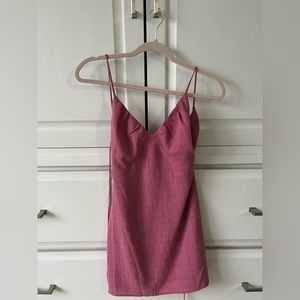Pink mini dress